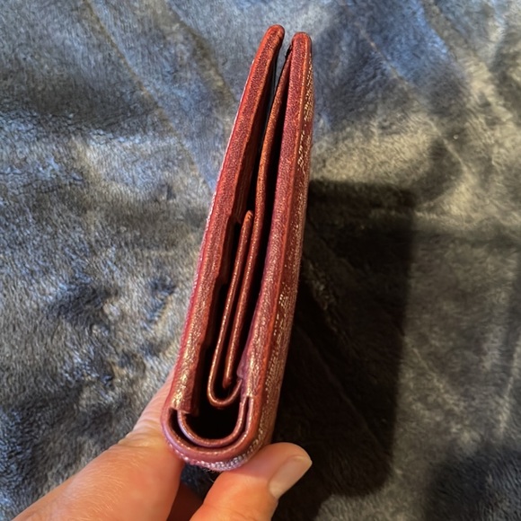 Christian Dior Monogram compact wallet in red - Picture 13 of 15